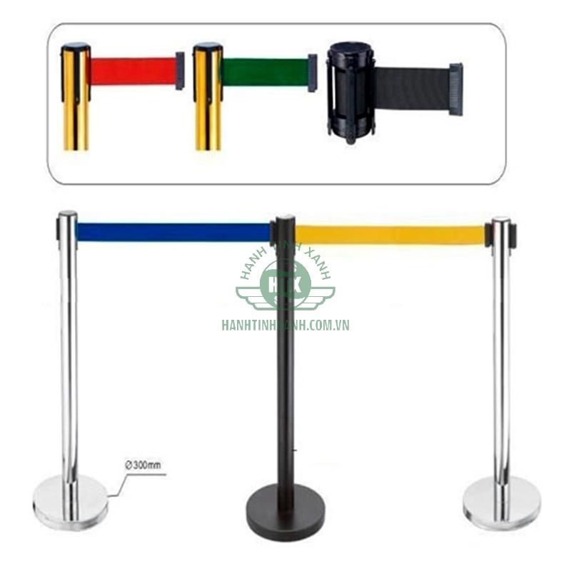 Cột chắn inox sân bay dây dài 2 mét 15 Cột chắn inox G28-E