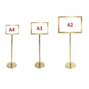 Bảng menu inox vàng 2 mặt