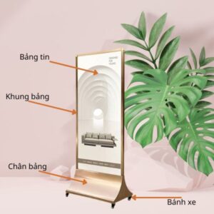 htx bang standee ngoai troi co banh xe tqtav 35