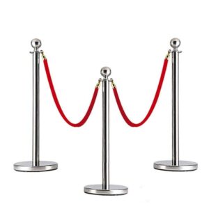 Cột chắn inox dây nhung trùng