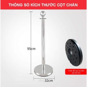 Cột chắn inox dây trùng 6 htx cot chan inox day trung htic o 32