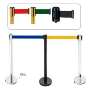 Cột chắn inox sân bay dây dài 2 mét