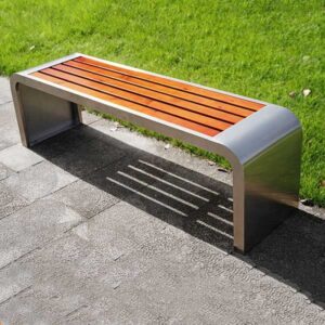 Ghế băng dài inox nan giả gỗ 5 htx ghe bang dai inox nan gia go ptgi 32