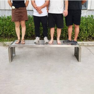 Ghế công viên không tựa bằng inox 7 htx ghe cong vien khong tua bang inox ptfi 33