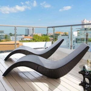 Ghế hồ bơi giả mây