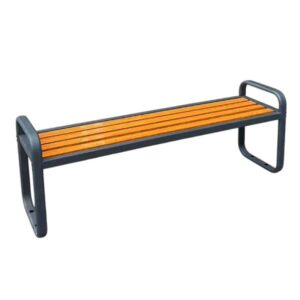 Ghế sắt dài ngoài trời giả gỗ