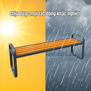 Ghế sắt dài ngoài trời giả gỗ 7 htx ghe sat dai ngoai troi gia go tqgkt12 m tqgkt15 m tqgkt18 m 32