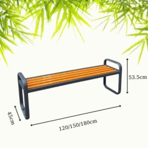 Ghế sắt dài ngoài trời giả gỗ 8 htx ghe sat dai ngoai troi gia go tqgkt12 m tqgkt15 m tqgkt18 m 33