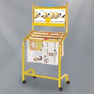 Giá để báo tạp chí inox mạ vàng 6 htx gia de bao tap chi inox ma vang htgr 10 33