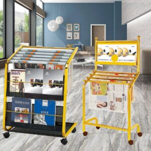 Giá để báo tạp chí inox mạ vàng 9 htx gia de bao tap chi inox ma vang htgr 10 36