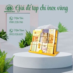 Giá để sách báo bằng inox 6 htx gia de sach bao bang inox htgr 05 33