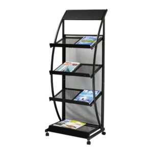 Giá để tạp chí thép sơn tĩnh điện đen