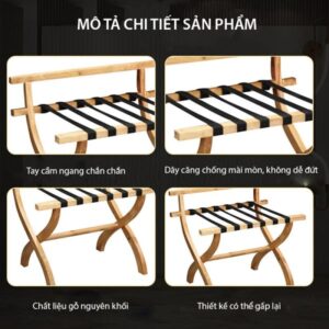 Giá đỡ hành lý gỗ 7 htx gia do hanh ly go htkhl 6d 34