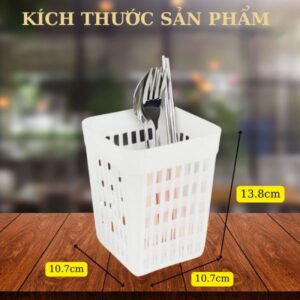 Giỏ đựng đũa thìa màu trắng 9 htx gio dung dua thia mau trang htng 35