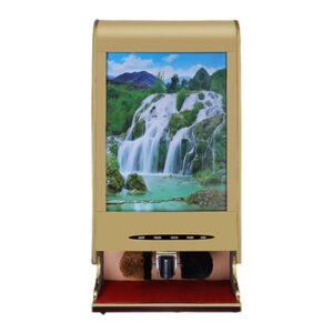 Máy đánh giày có bảng quảng cáo
