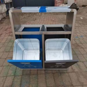 htx thung phan loai rac 2 ngan inox hti2n gt 33