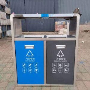 htx thung phan loai rac 2 ngan inox hti2n gt 34