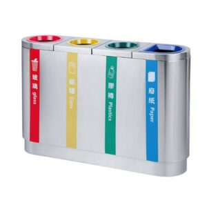 Thùng phân loại rác bằng inox 4 ngăn