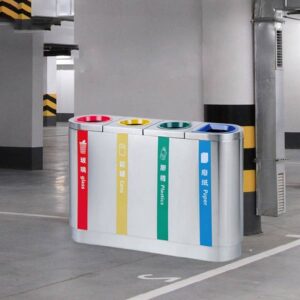 htx thung phan loai rac bang inox 4 ngan tri4n 36