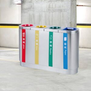 htx thung phan loai rac bang inox 4 ngan tri4n 38