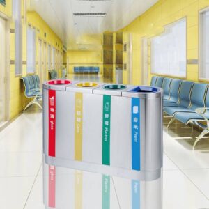 htx thung phan loai rac bang inox 4 ngan tri4n 39