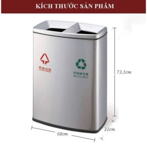 Thùng rác 2 ngăn ngoài trời 7 htx thung rac 2 ngan ngoai troi tri2n trs2n 32