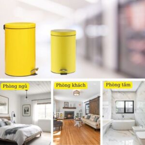 Thùng rác đạp chân sơn vàng 9 htx thung rac dap chan son vang trdi12 y trdi20 y 34