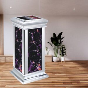 Thùng rác giả đá có gạt tàn bằng inox 7 htx thung rac gia da co gat tan bang inox hti 17g b2 33