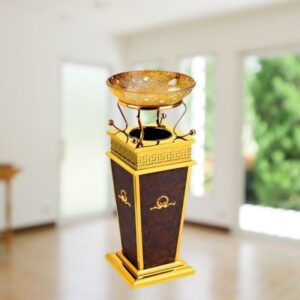 Thùng rác giả da có khay thủy tinh 6 htx thung rac gia da co khay thuy tinh htg 59b 32