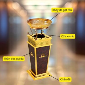 Thùng rác giả da có khay thủy tinh 7 htx thung rac gia da co khay thuy tinh htg 59b 33