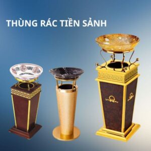 Thùng rác giả da có khay thủy tinh 9 htx thung rac gia da co khay thuy tinh htg 59b 35