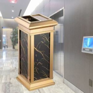 Thùng rác giả đá inox vàng 7 htx thung rac gia da inox vang htg 17g b2 33