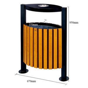 Thùng rác gỗ ngoài trời có gạt tàn 6 htx thung rac go ngoai troi co gat tan htsod 47 33