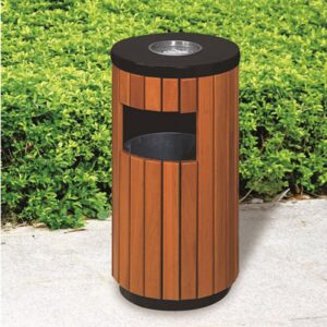 Thùng rác gỗ tròn có gạt tàn 6 htx thung rac go tron co gat tan hvsod 01t 32