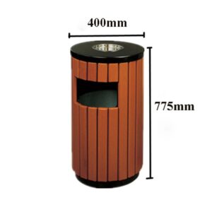 Thùng rác gỗ tròn có gạt tàn 7 htx thung rac go tron co gat tan hvsod 01t 33