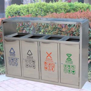 Thùng rác inox 4 ngăn có gạt tàn 8 htx thung rac inox 4 ngan co gat tan hti4nm gt hti4nh1 gt hti4nh gt 33