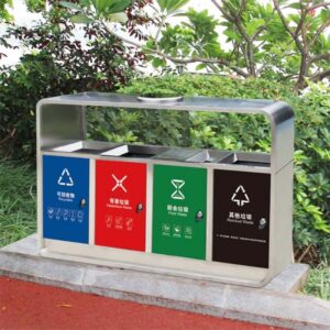 Thùng rác inox 4 ngăn có gạt tàn 9 htx thung rac inox 4 ngan co gat tan hti4nm gt hti4nh1 gt hti4nh gt 34