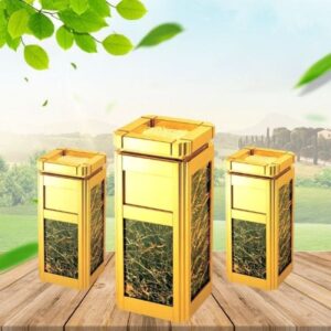 htx thung rac inox ma vang da den co gat tan htg 16 b2 33