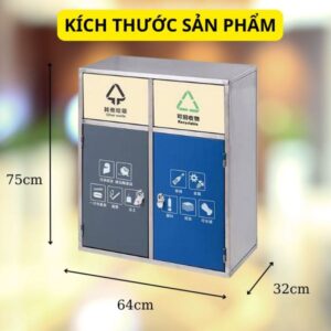 Thùng rác inox nhiều ngăn cửa đẩy 7 htx thung rac inox nhieu ngan cua day hti2nd hti4nd 32