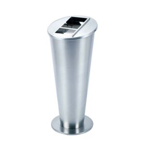 Thùng rác inox trắng gạt tàn thuốc