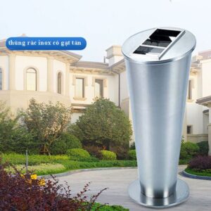 Thùng rác inox trắng gạt tàn thuốc 5 htx thung rac inox trang gat tan thuoc hti 87k 32