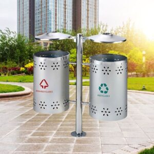 Thùng rác inox treo đôi ngoài trời 6 htx thung rac inox treo doi ngoai troi hti58 q 31