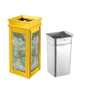 Thùng rác inox vàng giả đá hoa cương xanh 9 htx thung rac inox vang gia da hoa cuong xanh htg 14t 36