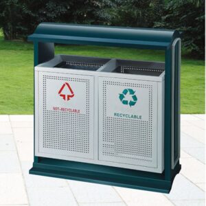 Thùng rác phân loại 2 ngăn có mái che 7 htx thung rac phan loai 2 ngan co mai che htsod 57 33