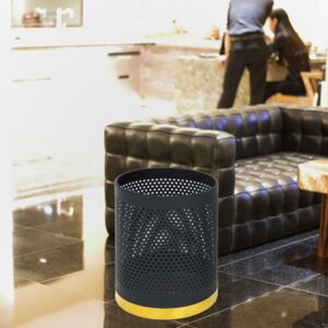 Thùng rác thép phun sơn đen dập lỗ 6 htx thung rac thep phun son den dap lo hts g 46b 31