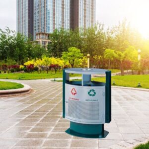 Thùng rác thép sơn tĩnh điện đế cao 8 htx thung rac thep son tinh dien de cao htsod 69 35