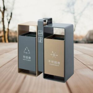 Thùng rác thép sơn tĩnh điện phân loại rác 6 htx thung rac thep son tinh dien phan loai rac hti2n63 32