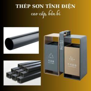 Thùng rác thép sơn tĩnh điện phân loại rác 8 htx thung rac thep son tinh dien phan loai rac hti2n63 34