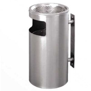 Thùng rác treo tường hình trụ có gạt tàn