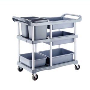 Xe đẩy dọn bàn nhựa khung nhôm